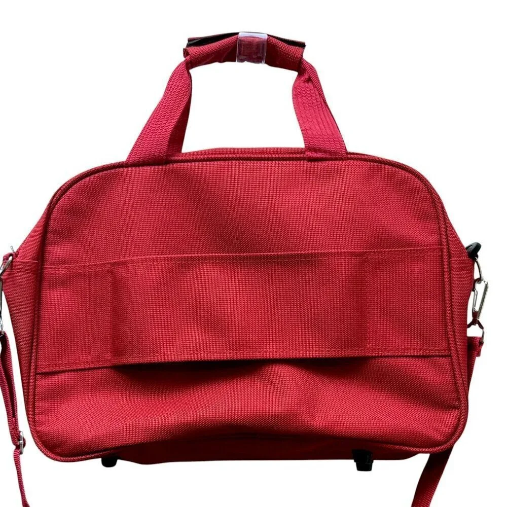 HEYS Travel Bag Briefcase Laptop Case Red Carryon Luggage